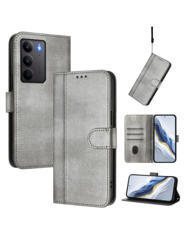 Cover Realme C75 4G Pelle PU Grigio | Melacompro