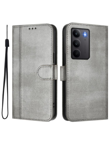 Cover Realme C75 4G Pelle PU Grigio | Melacompro