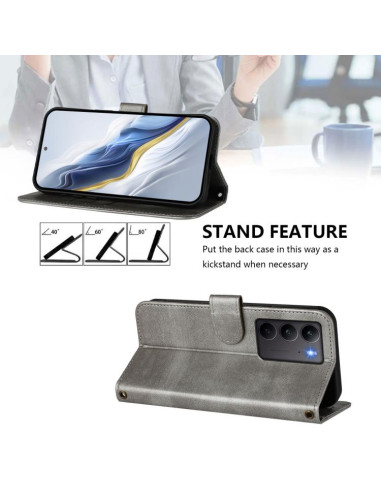 Cover Realme C75 4G Pelle PU Grigio | Melacompro