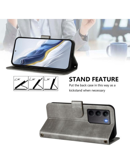 Cover Realme C75 4G Pelle PU Grigio | Melacompro