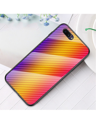 Cover OPPO A5 TPU Fibra Carbonio Oro fiber | Melacompro