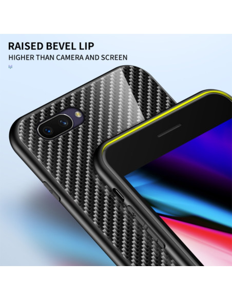 Cover OPPO A5 TPU Fibra Carbonio Oro fiber | Melacompro
