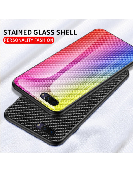 Cover OPPO A5 TPU Fibra Carbonio Blu fiber | Melacompro