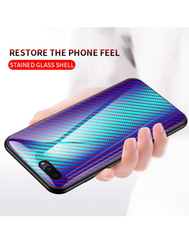 Cover OPPO A5 TPU Fibra Carbonio Blu fiber | Melacompro