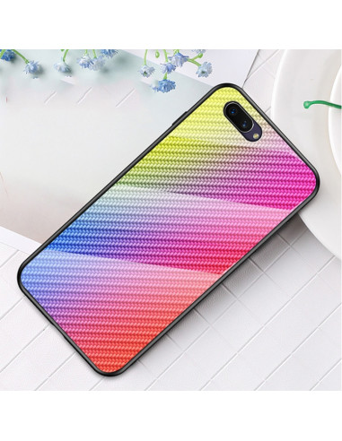 Cover OPPO A5 TPU Fibra Carbonio Colorful fiber | Melacompro