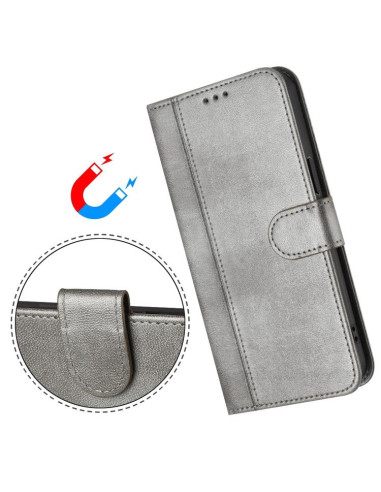 Cover Realme C75 4G Pelle PU Grigio | Melacompro