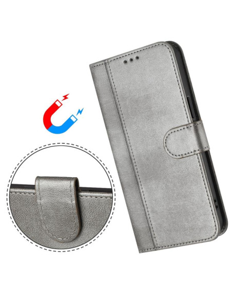 Cover Realme C75 4G Pelle PU Grigio | Melacompro