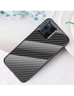 Cover OPPO Find X3 TPU Fibra Carbonio Nero fiber | Melacompro 2