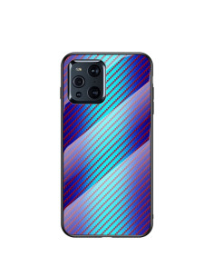 Cover OPPO Find X3 TPU Fibra Carbonio Blu fiber | Melacompro