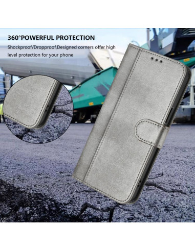 Cover Realme C75 4G Pelle PU Grigio | Melacompro