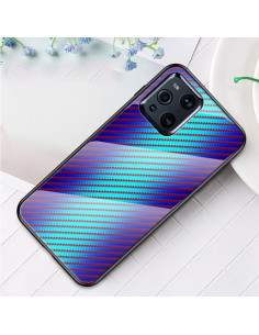 Cover OPPO Find X3 TPU Fibra Carbonio Blu fiber | Melacompro 2