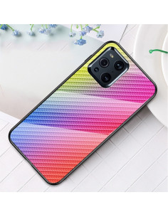 Cover OPPO Find X3 TPU Fibra Carbonio Colorful fiber | Melacompro 2