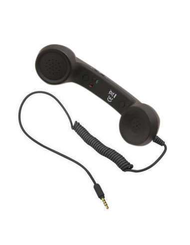 Ricevitore Telefonico Retrò 3.5mm Rosa Nero | Melacompro