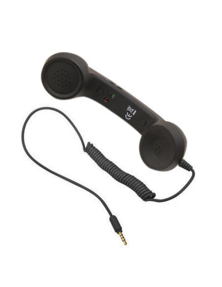 Ricevitore Telefonico Retrò 3.5mm Rosa Nero | Melacompro