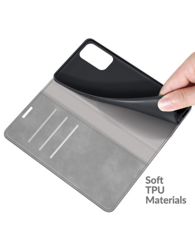Cover OPPO Reno6 4G Pelle Magnetica Grigio | Melacompro