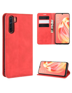 Cover OPPO A91 F15 Reno 3 Pelle PU Rosso | Melacompro
