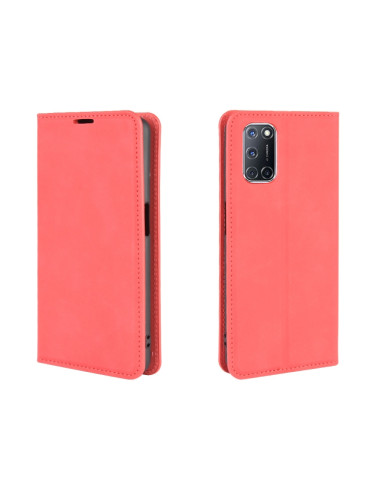 Cover OPPO A72 Pelle Magnetica Rosso | Melacompro
