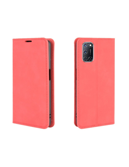 Cover OPPO A72 Pelle Magnetica Rosso | Melacompro