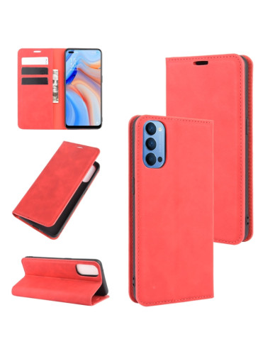 Cover OPPO Reno 4 5G Pelle Rosso | Melacompro