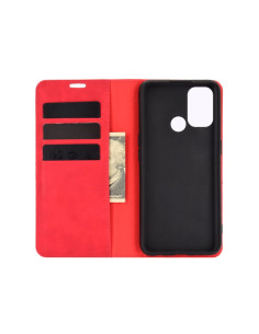 Cover Oppo A53 A32 Pelle PU Magnetica Rosso | Melacompro 2