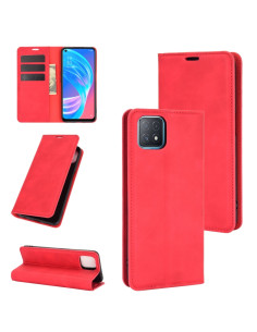 Cover OPPO A72 Pelle Business Magnetica Rosso
