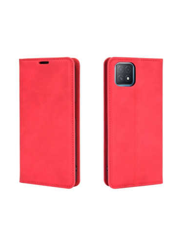 Cover OPPO A72 Pelle Magnetica Rosso | Melacompro