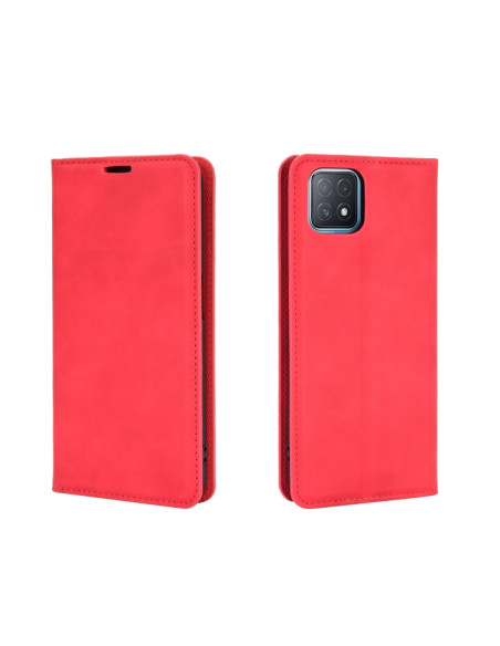 Cover OPPO A72 Pelle Magnetica Rosso | Melacompro