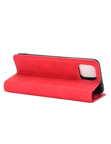 Cover OPPO A72 Pelle Magnetica Rosso | Melacompro