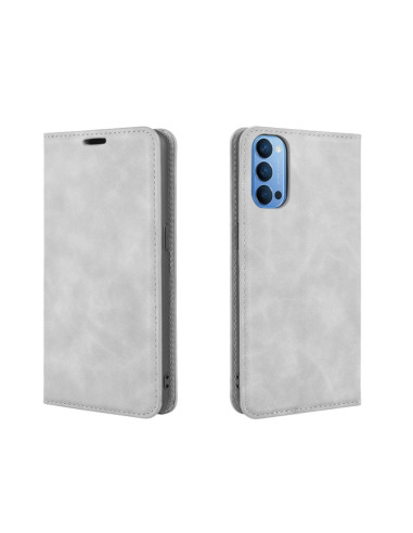 Cover OPPO Reno 4 5G Pelle Rosso Grigio | Melacompro