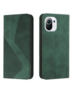 Cover Xiaomi Mi 11 Pelle PU Flip Verde