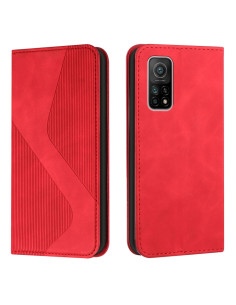 Cover Mi 10T Pro 5G Pelle PU Portafoglio Rosso