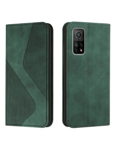 Cover Mi 10T Pro 5G Pelle PU Portafoglio Rosso Verde