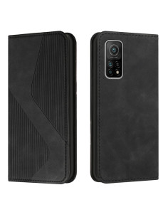 Cover Mi 10T Pro 5G Pelle PU Portafoglio Rosso Nero