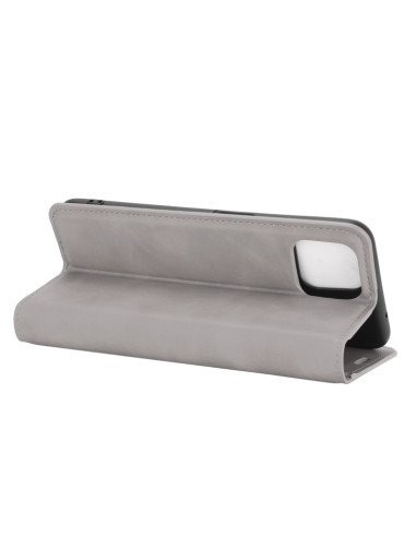 Cover OPPO A72 Pelle Magnetica Rosso Grigio | Melacompro