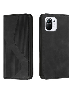 Cover Xiaomi Mi 11 Pelle PU Flip con Portafoglio Nero