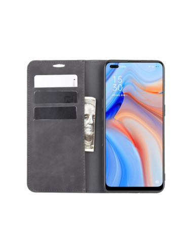 Cover OPPO Reno 4 5G Pelle Rosso Nero | Melacompro