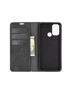 Cover Oppo A53 A32 Pelle PU Magnetica Nero | Melacompro 2