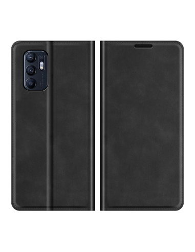 Cover OPPO Reno6 4G Pelle Magnetica Nero | Melacompro