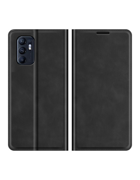 Cover OPPO Reno6 4G Pelle Magnetica Nero | Melacompro