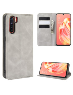 Cover OPPO A91 F15 Reno 3 Pelle PU Grigio | Melacompro