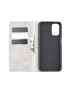 Cover OPPO A72 Pelle Magnetica Rosso Grigio | Melacompro 2