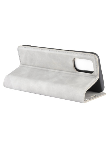 Cover OPPO A72 Pelle Magnetica Rosso Grigio | Melacompro