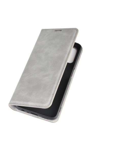 Cover OPPO A72 Pelle Magnetica Rosso Grigio | Melacompro