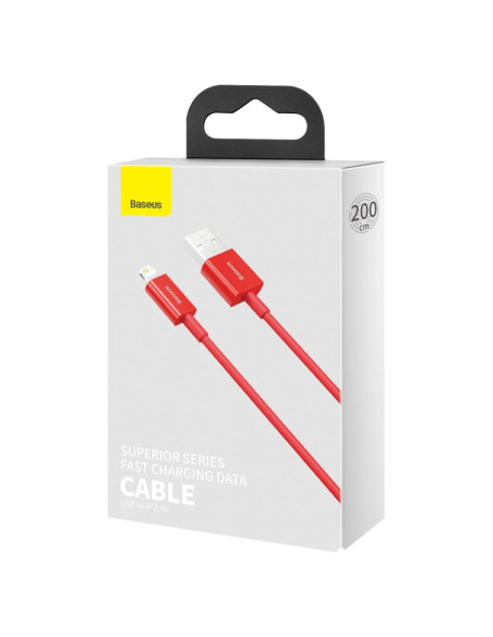 Cavo USB Lightning Baseus 2.4A 1m Rosso | Melacompro