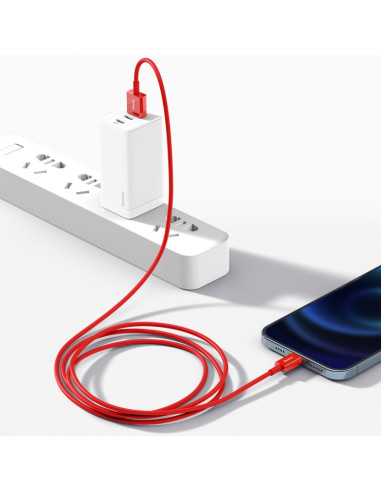 Cavo USB Lightning Baseus 2.4A 1m Rosso | Melacompro