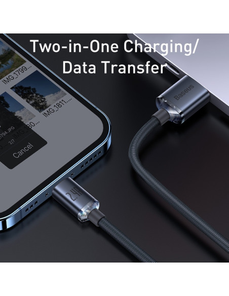 Cavo Baseus USB Lightning 2.4A 1m Nero | Melacompro
