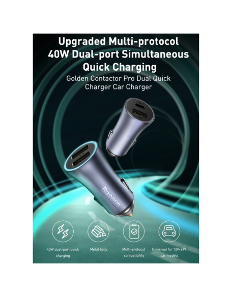 Caricabatterie Auto Baseus USB Type-C | Melacompro