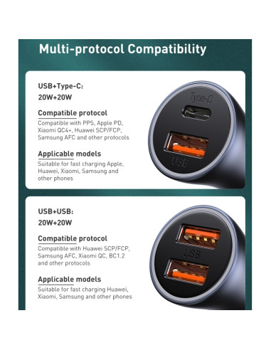 Caricabatterie Auto Baseus USB Type-C | Melacompro