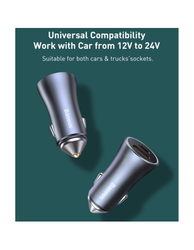 Caricabatterie Auto Baseus USB Type-C | Melacompro