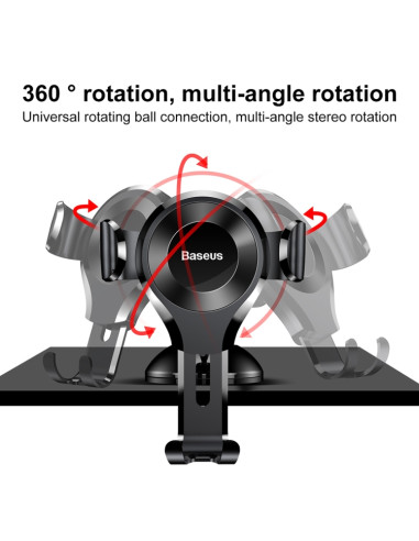 Supporto Auto Universale 360° Baseus Nero | Melacompro